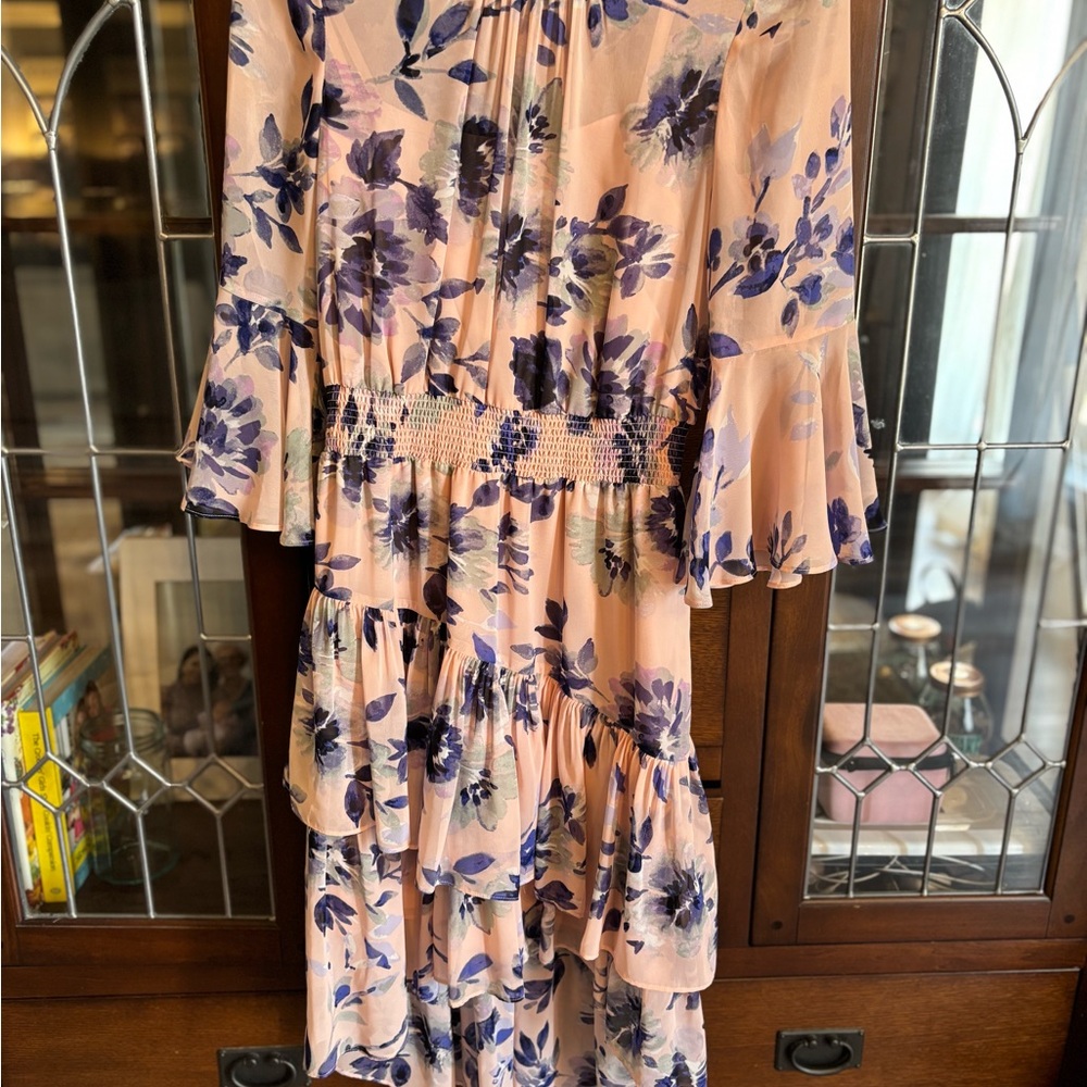 Eliza J Blue and Purple Floral Dress